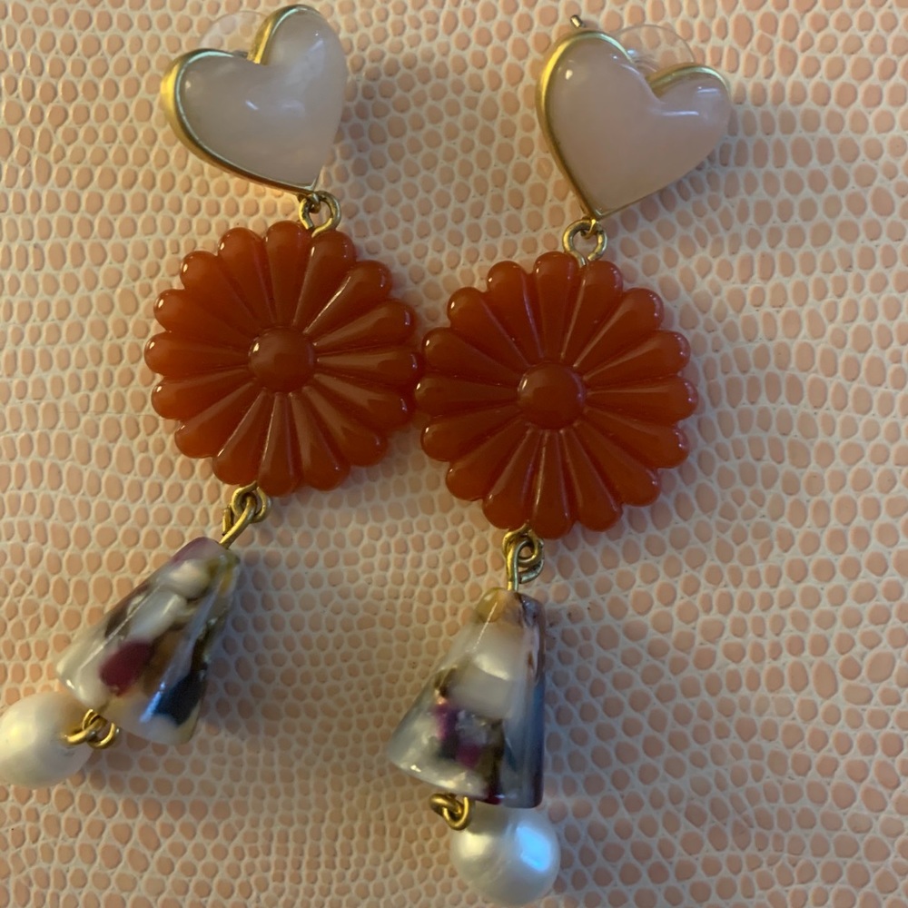 Madewell Heart and Real Pearl Earrings